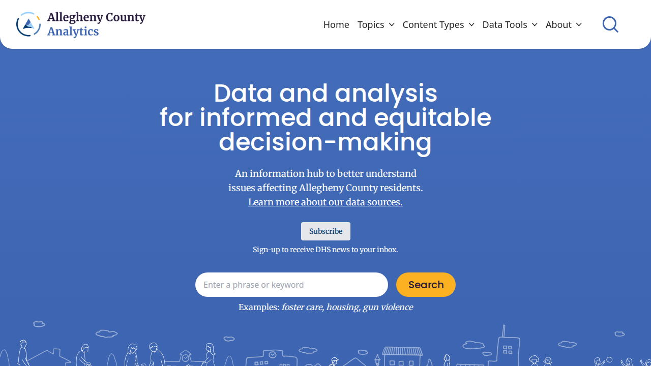 Screenshot of Allegheny County Analytics